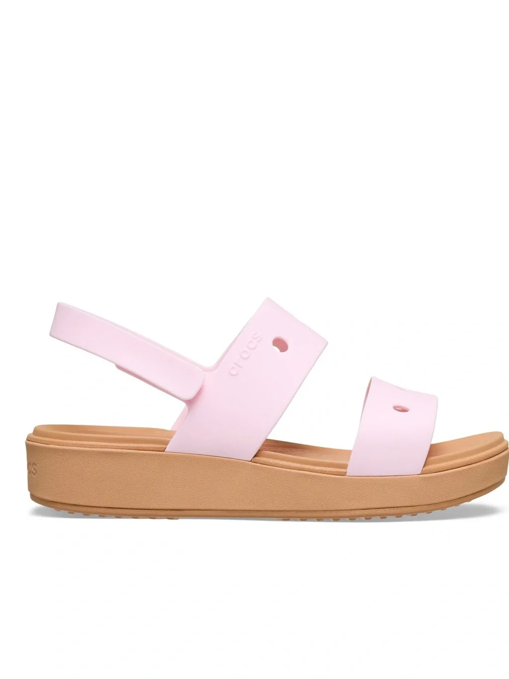 CROCS kids brooklyn Pastel Pink Slingback Platform Sandals junior 6